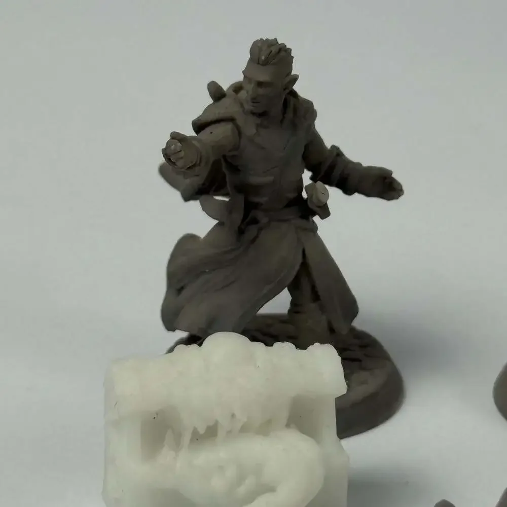 Lot of 3D Printed Fantasy RPG Tabletop Miniatures and Bases Unpainted